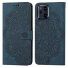 For OPPO Find X3 / Find X3 Pro Mandala Embossed Flip Leather Phone Case(Blue) - 1