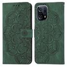 For OPPO Find X5 Mandala Embossed Flip Leather Phone Case(Green) - 1