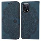For OPPO Find X5 Mandala Embossed Flip Leather Phone Case(Blue) - 1
