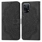 For OPPO Find X5 Pro Mandala Embossed Flip Leather Phone Case(Black) - 1