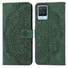 For OPPO Realme 8 4G Mandala Embossed Flip Leather Phone Case(Green) - 1