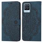 For OPPO Realme 8 4G Mandala Embossed Flip Leather Phone Case(Blue) - 1