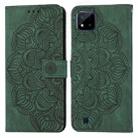 For OPPO Realme C20 Mandala Embossed Flip Leather Phone Case(Green) - 1