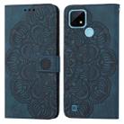 For OPPO Realme C21 Mandala Embossed Flip Leather Phone Case(Blue) - 1