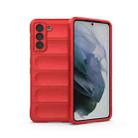 For Samsung Galaxy S21 5G Magic Shield TPU + Flannel Phone Case(Red) - 1