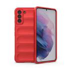 For Samsung Galaxy S21+ 5G Magic Shield TPU + Flannel Phone Case(Red) - 1