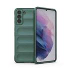 For Samsung Galaxy S21+ 5G Magic Shield TPU + Flannel Phone Case(Dark Green) - 1