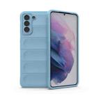 For Samsung Galaxy S21+ 5G Magic Shield TPU + Flannel Phone Case(Light Blue) - 1