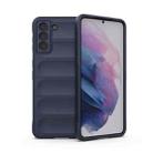 For Samsung Galaxy S21+ 5G Magic Shield TPU + Flannel Phone Case(Dark Blue) - 1