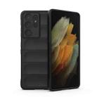 For Samsung Galaxy S21 Ultra  5G Magic Shield TPU + Flannel Phone Case(Black) - 1