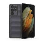 For Samsung Galaxy S21 Ultra  5G Magic Shield TPU + Flannel Phone Case(Dark Grey) - 1