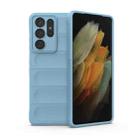 For Samsung Galaxy S21 Ultra  5G Magic Shield TPU + Flannel Phone Case(Light Blue) - 1