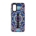 For Galaxy S20+ Embossment Painted Pattern Protective Case with Holder(Blue Mandala) - 1
