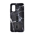 For Galaxy S20+ Embossment Painted Pattern Protective Case with Holder(Black Marble) - 1