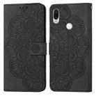 For Xiaomi Redmi Note 7 / Note 7 Pro Mandala Embossed Flip Leather Phone Case(Black) - 1