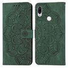 For Xiaomi Redmi Note 7 / Note 7 Pro Mandala Embossed Flip Leather Phone Case(Green) - 1