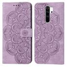 For Xiaomi Redmi 9 Mandala Embossed Flip Leather Phone Case(Purple) - 1