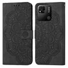 For Xiaomi Redmi 10C Mandala Embossed Flip Leather Phone Case(Black) - 1