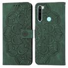 For Xiaomi Redmi Note 8 Mandala Embossed Flip Leather Phone Case(Green) - 1