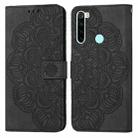 For Xiaomi Redmi Note 8T Mandala Embossed Flip Leather Phone Case(Black) - 1