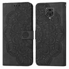 For Xiaomi Redmi Note 9 Pro Mandala Embossed Flip Leather Phone Case(Black) - 1
