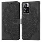 For Xiaomi Redmi Note 11 Pro 5G Mandala Embossed Flip Leather Phone Case(Black) - 1
