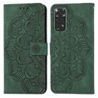 For Xiaomi Redmi Note 11 International Mandala Embossed Flip Leather Phone Case(Green) - 1