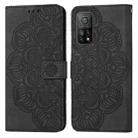 For Xiaomi Mi 10T / 10T Pro Mandala Embossed Flip Leather Phone Case(Black) - 1