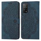 For Xiaomi Mi 10T / 10T Pro Mandala Embossed Flip Leather Phone Case(Blue) - 1