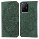 For Xiaomi 11T Mandala Embossed Flip Leather Phone Case(Green) - 1