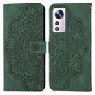 For Xiaomi 12 Lite Mandala Embossed Flip Leather Phone Case(Green) - 1