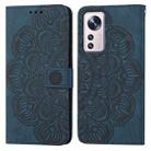 For Xiaomi 12 Lite Mandala Embossed Flip Leather Phone Case(Blue) - 1