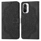 For Xiaomi Poco F3 Mandala Embossed Flip Leather Phone Case(Black) - 1