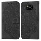 For Xiaomi Poco X3 NFC Mandala Embossed Flip Leather Phone Case(Black) - 1