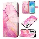 For OnePlus Nord 2T 5G Marble Pattern Flip Leather Phone Case(Pink Purple Gold LS001) - 1