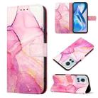 For OnePlus Ace Marble Pattern Flip Leather Phone Case(Pink Purple Gold LS001) - 1