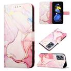 For Xiaomi Redmi Note 11T Pro Marble Pattern Flip Leather Phone Case(Rose Gold LS005) - 1