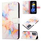 For Xiaomi Redmi Note 11T Pro Marble Pattern Flip Leather Phone Case(Galaxy Marble White LS004) - 1