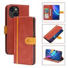 Skin Feel Leather Wallet Phone Case For iPhone 13(Red) - 1