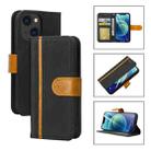 Skin Feel Leather Wallet Phone Case For iPhone 13 mini(Black) - 1