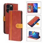 Skin Feel Leather Wallet Phone Case For iPhone 13 Pro(Red) - 1