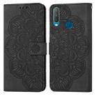 For vivo Y17 Mandala Embossed Flip Leather Phone Case(Black) - 1