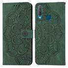 For vivo Y17 Mandala Embossed Flip Leather Phone Case(Green) - 1