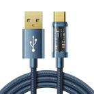 JOYROOM S-UC027A12 USB-A to USB-C / Type-C 3A Sync Data Cable, Cable Length:1.2m(Blue) - 1