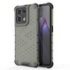 For OPPO Reno8 Shockproof Honeycomb PC + TPU Phone Case(Black) - 1