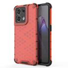 For OPPO Reno8 Shockproof Honeycomb PC + TPU Phone Case(Red) - 1