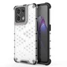 For OPPO Reno8 Shockproof Honeycomb PC + TPU Phone Case(White) - 1