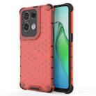 For OPPO Reno8 Pro Shockproof Honeycomb PC + TPU Phone Case(Red) - 1