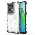 For OPPO Reno8 Pro Shockproof Honeycomb PC + TPU Phone Case(White) - 1
