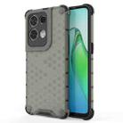 For OPPO Reno8 Pro+ Shockproof Honeycomb PC + TPU Phone Case(Black) - 1